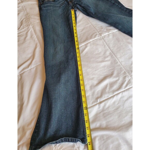 X2 Denim Laboratory Jeans Womens Size 6 Short Flare With Distressed Denim Look - Picture 4 of 11